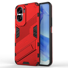 Honor 90 Lite Hybrid Håndværker Cover m. Kickstand - Rød