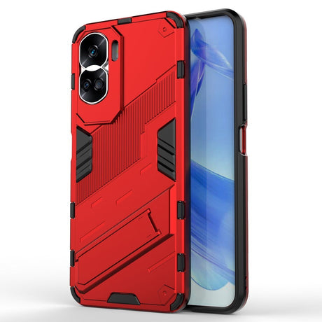 Honor 90 Lite Hybrid Håndværker Cover m. Kickstand - Rød
