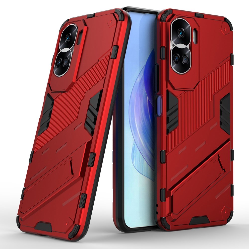 Honor 90 Lite Hybrid Håndværker Cover m. Kickstand - Rød
