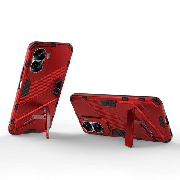 Honor 90 Lite Hybrid Håndværker Cover m. Kickstand - Rød