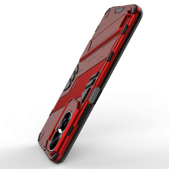 Honor 90 Lite Hybrid Håndværker Cover m. Kickstand - Rød