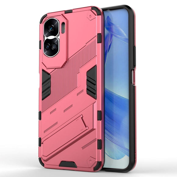 Honor 90 Lite Hybrid Håndværker Cover m. Kickstand - Lyserød