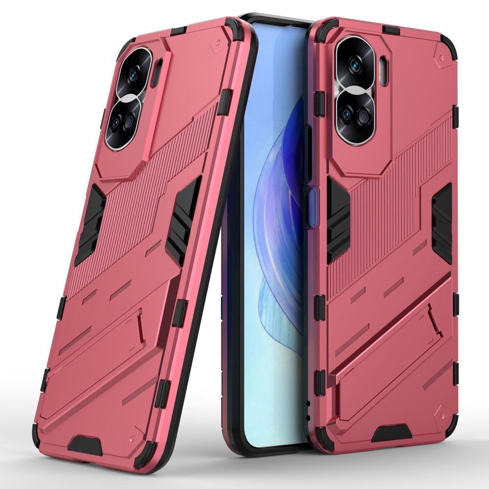 Honor 90 Lite Hybrid Håndværker Cover m. Kickstand - Lyserød