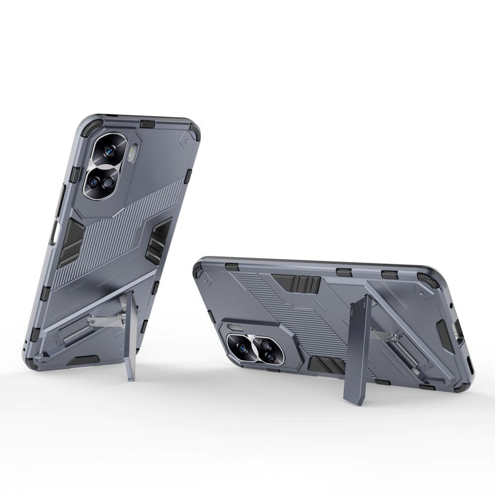 Honor 90 Lite Hybrid Håndværker Cover m. Kickstand - Grå