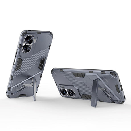 Honor 90 Lite Hybrid Håndværker Cover m. Kickstand - Grå