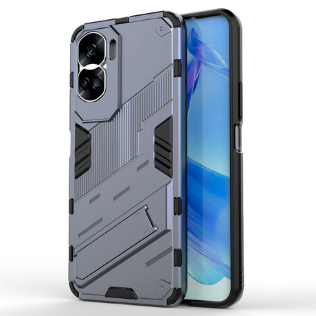 Honor 90 Lite Hybrid Håndværker Cover m. Kickstand - Grå