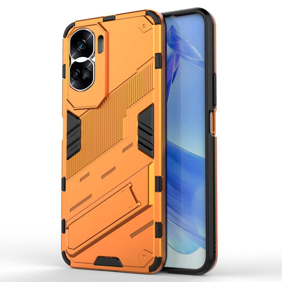 Honor 90 Lite Hybrid Håndværker Cover m. Kickstand - Orange