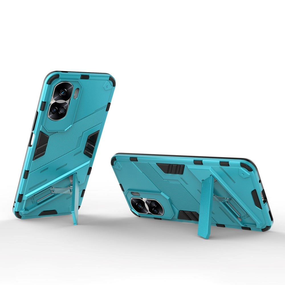 Honor 90 Lite Hybrid Håndværker Cover m. Kickstand - Lyseblå