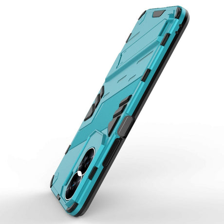 Honor 90 Lite Hybrid Håndværker Cover m. Kickstand - Lyseblå