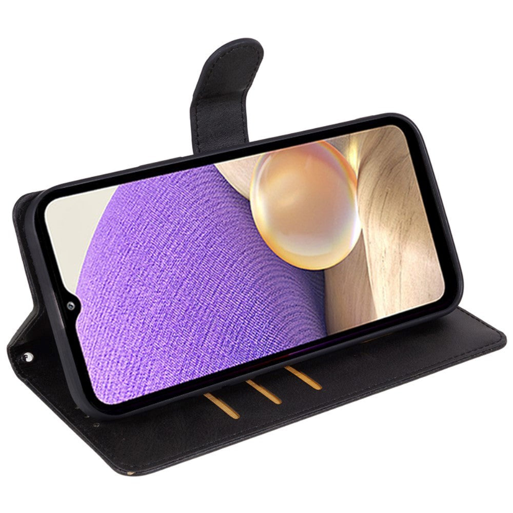 Samsung Galaxy M34 (5G) / F34 (5G) Læder Cover m. Pung og Strop - Sort