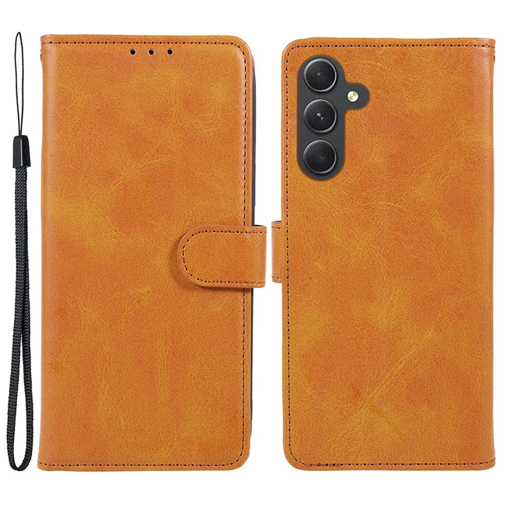 Samsung Galaxy M34 (5G) / F34 (5G) Læder Cover m. Pung og Strop - Brun
