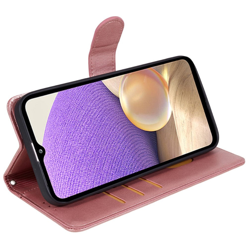 Samsung Galaxy M34 (5G) / F34 (5G) Læder Cover m. Pung og Strop - Rose Gold