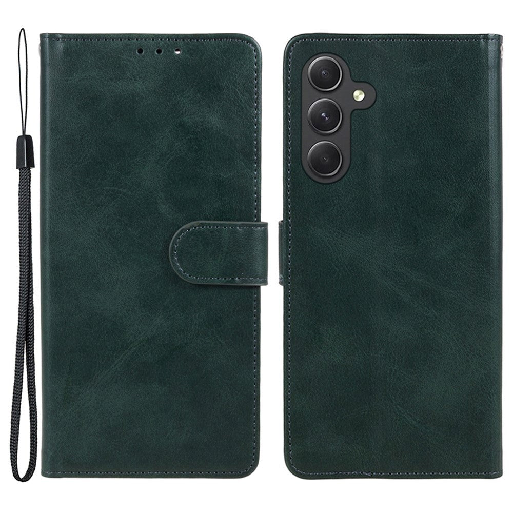 Samsung Galaxy M34 (5G) / F34 (5G) Læder Cover m. Pung og Strop - Mørkegrøn