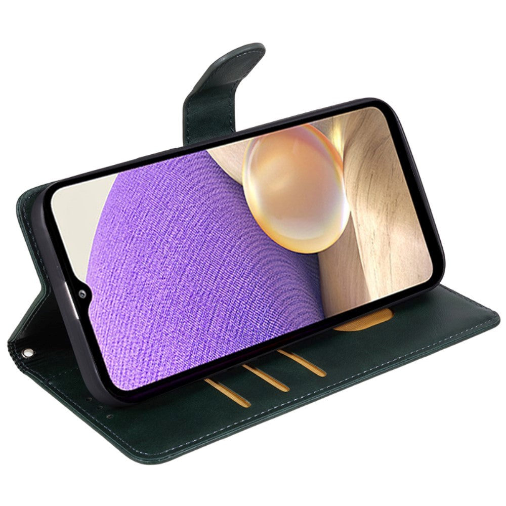 Samsung Galaxy M34 (5G) / F34 (5G) Læder Cover m. Pung og Strop - Mørkegrøn