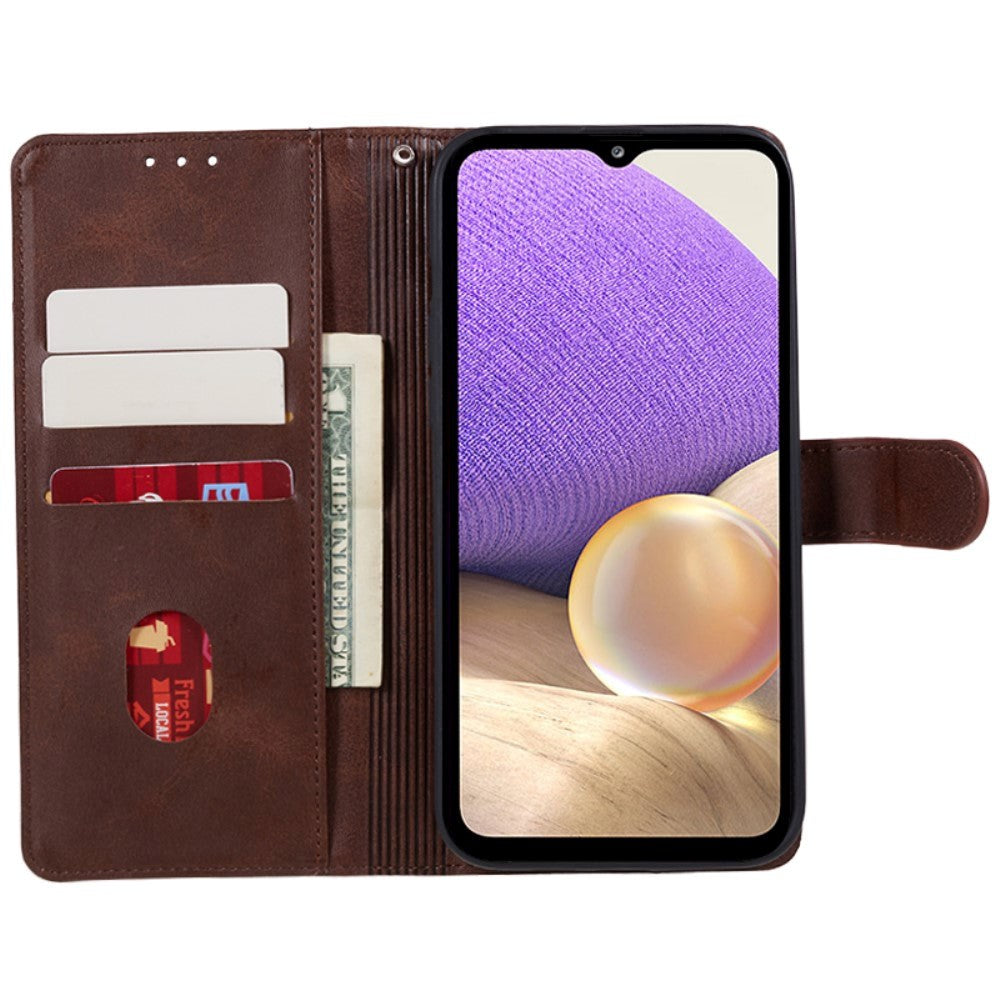 Samsung Galaxy M34 (5G) / F34 (5G) Læder Cover m. Pung og Strop - Mørkebrun
