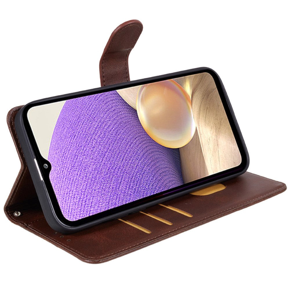 Samsung Galaxy M34 (5G) / F34 (5G) Læder Cover m. Pung og Strop - Mørkebrun