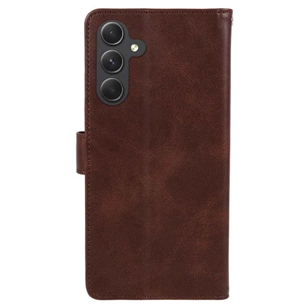 Samsung Galaxy M34 (5G) / F34 (5G) Læder Cover m. Pung og Strop - Mørkebrun