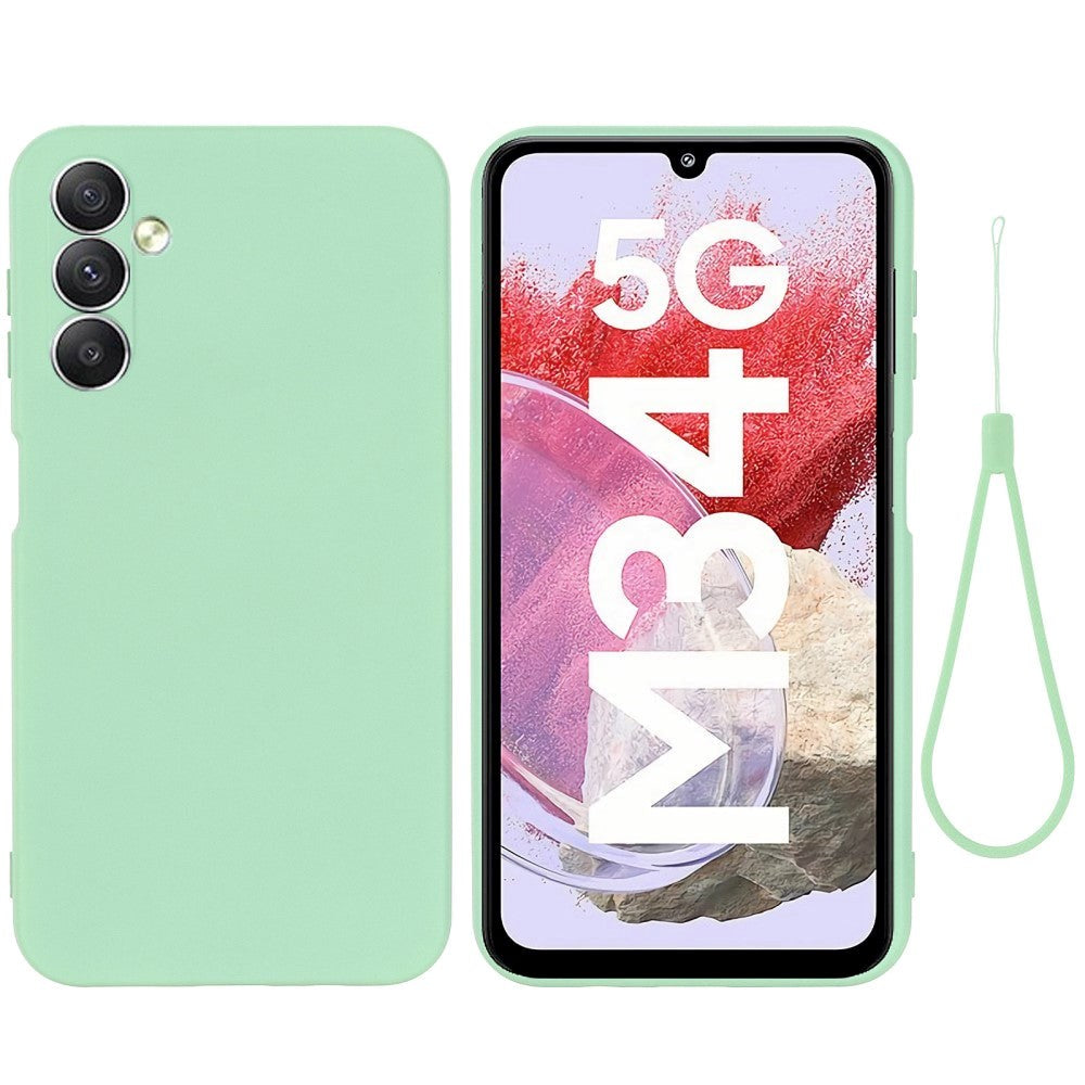 Samsung Galaxy M34 (5G) / F34 (5G) Liquid Silikone Cover m. Strop - Grøn