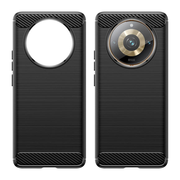 Realme 11 Pro+ 5G / 11 Pro 5G Brushed Carbon Cover - Sort