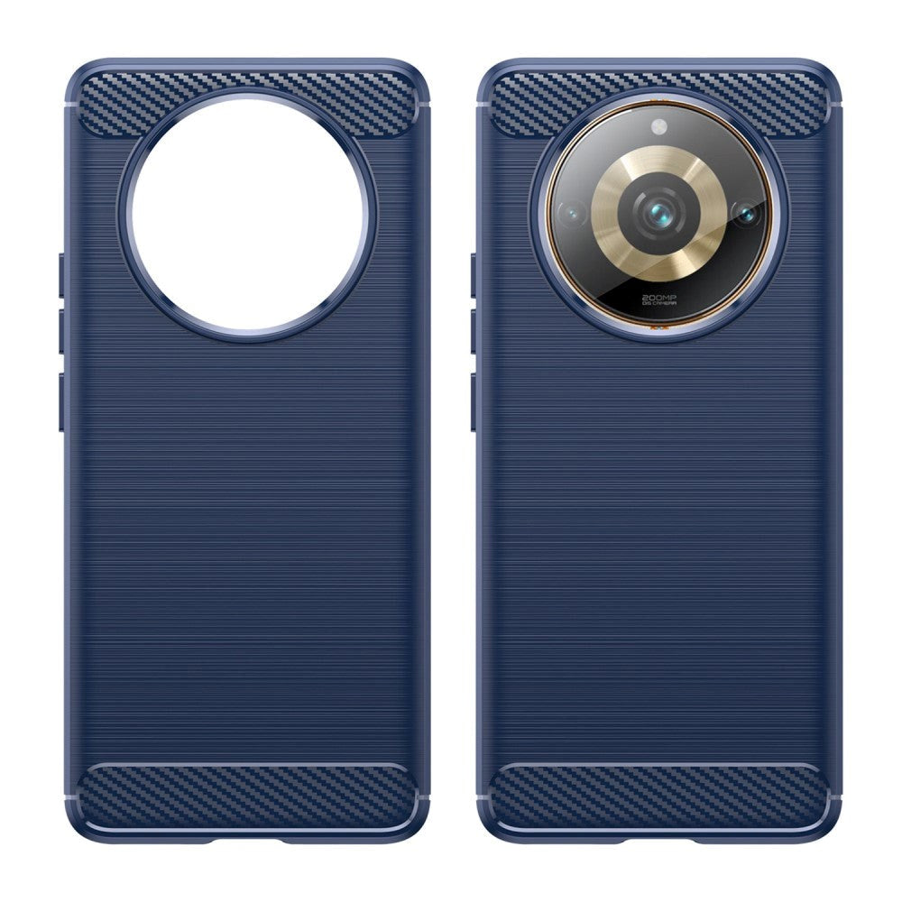 Realme 11 Pro+ 5G / 11 Pro 5G Brushed Carbon Cover - Blå