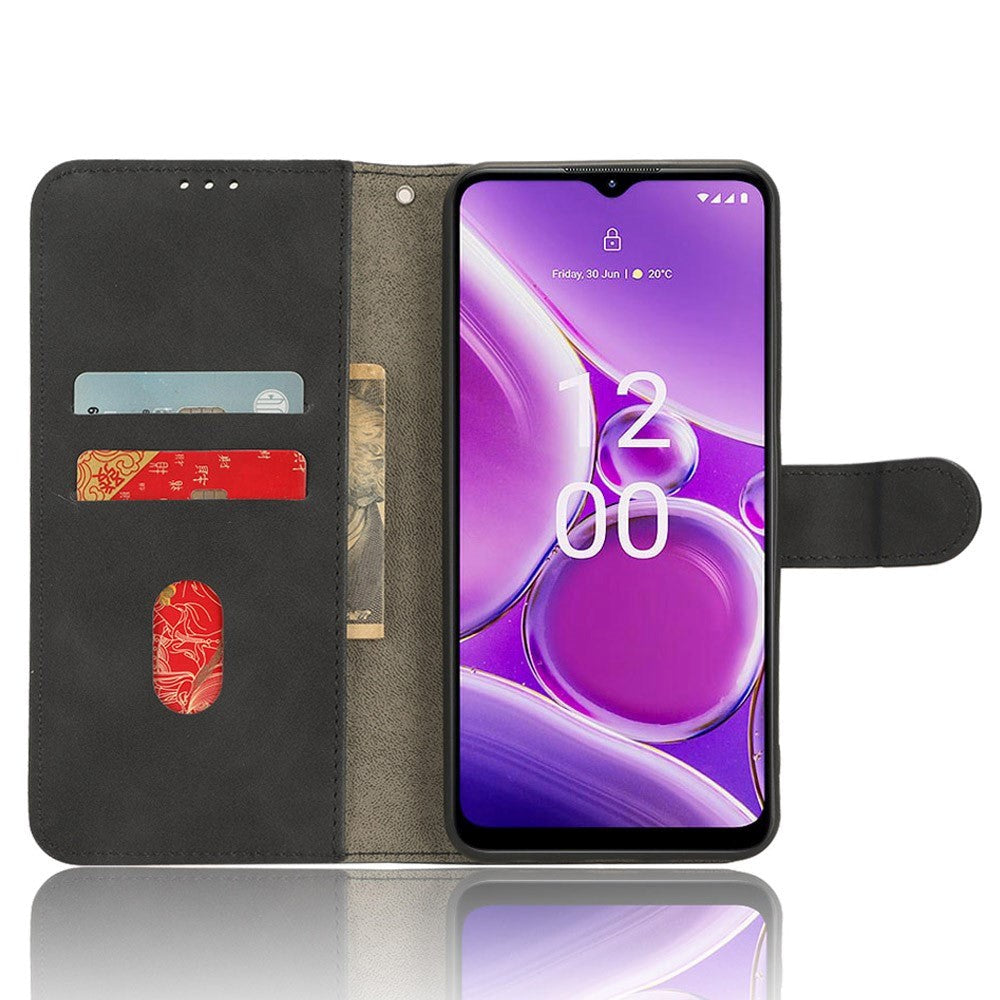 Nokia G42 Læder Cover m. Kortholder & Ståfunktion - Sort