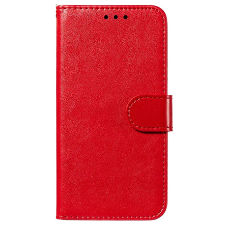 Xiaomi Redmi 12C Læder Cover m. Pung og Strop - Rød