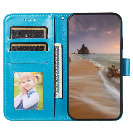 Xiaomi Redmi 12C Læder Cover m. Pung og Strop - Blå