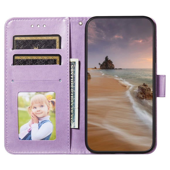 Xiaomi Redmi 12C Læder Cover m. Pung og Strop - Lilla