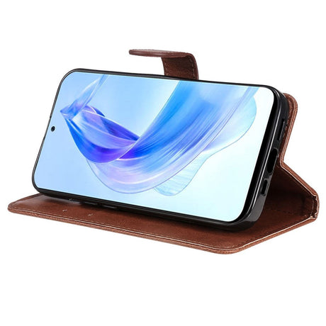 Honor 90 Lite Læder Cover m. Pung og Strop - Brun