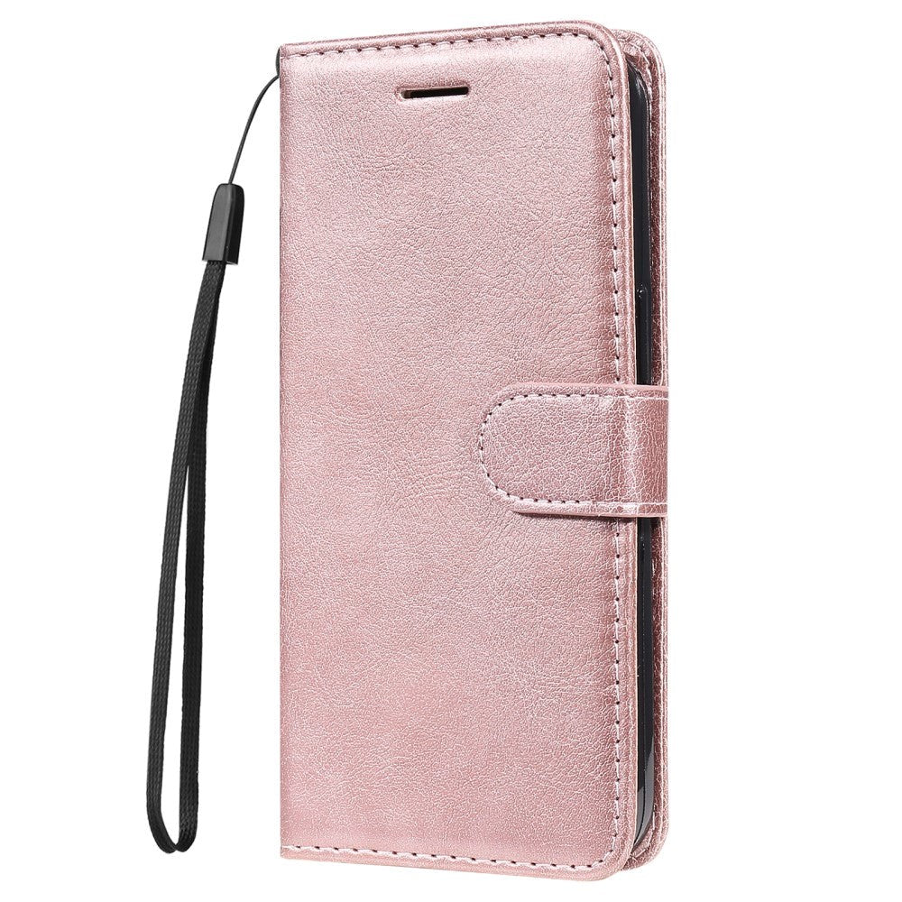 Honor 90 Lite Læder Cover m. Pung og Strop - Rose Gold