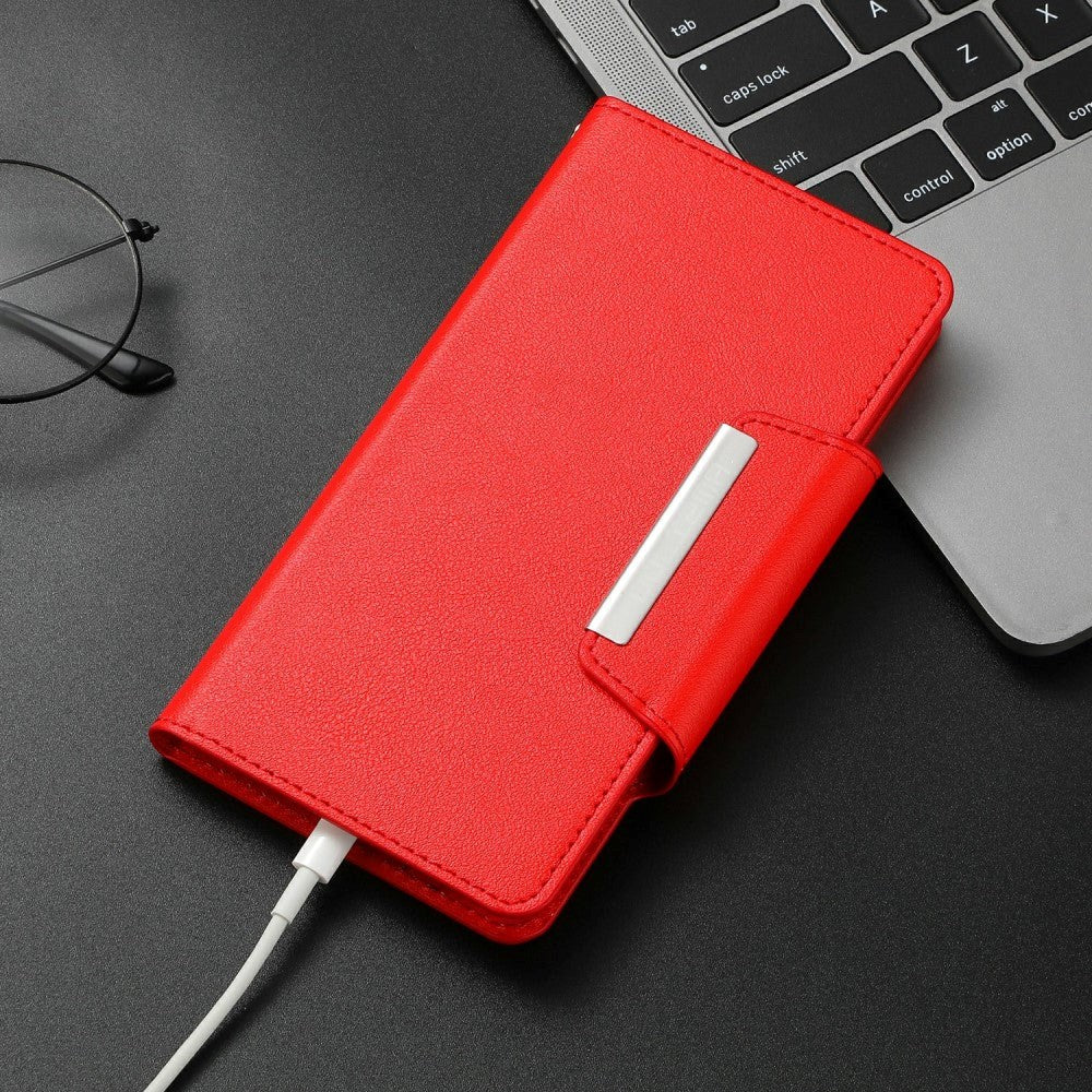 iPhone 15 Pro Max Kunstlæder 2-i-1 Cover m. Pung & Magnetlås - Rød
