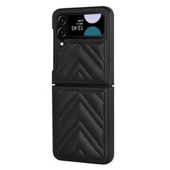 EIDERWOOD Samsung Galaxy Z Flip4 (5G) Kunstlæder Cover m. V-Design - Sort