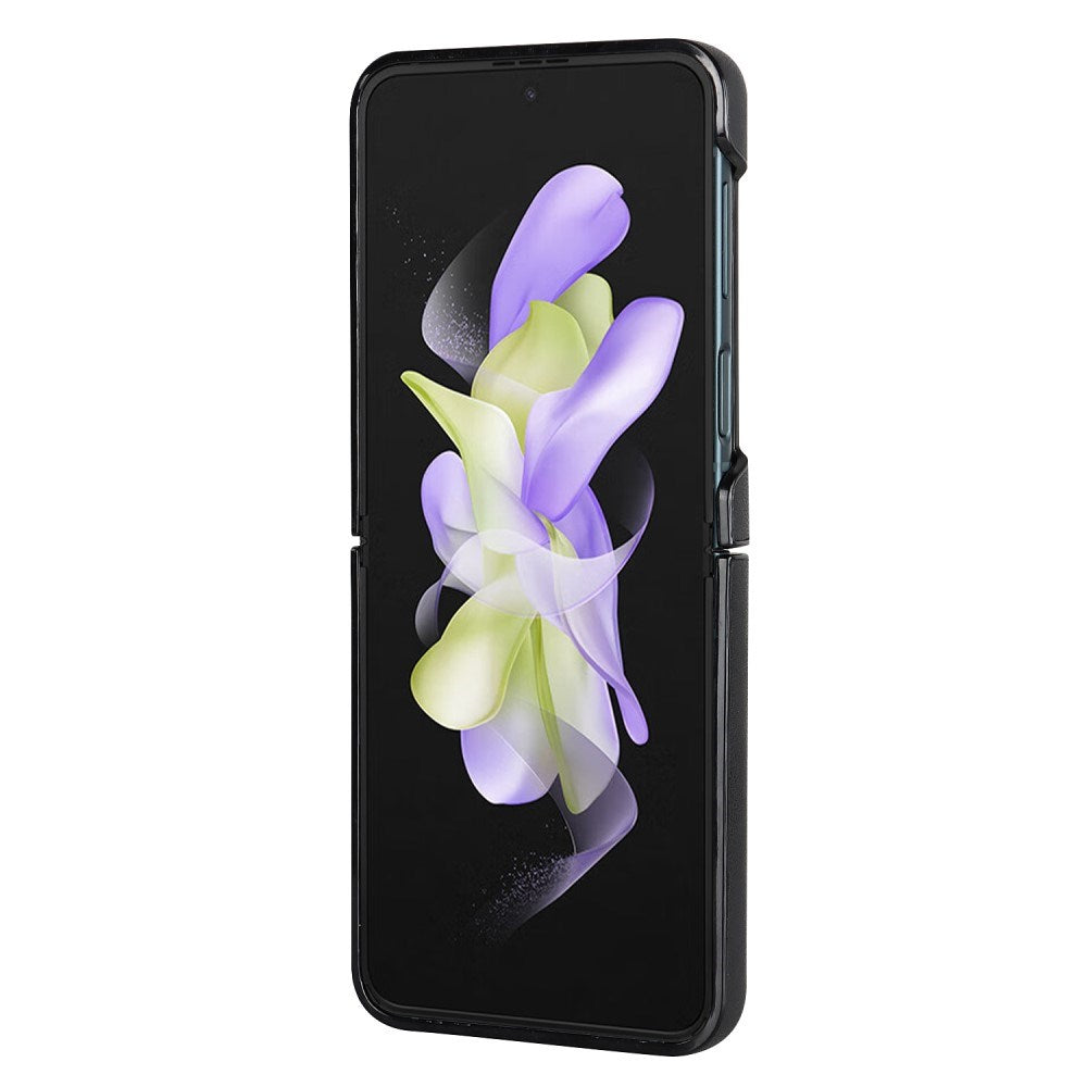 EIDERWOOD Samsung Galaxy Z Flip4 (5G) Kunstlæder Cover m. V-Design - Sort