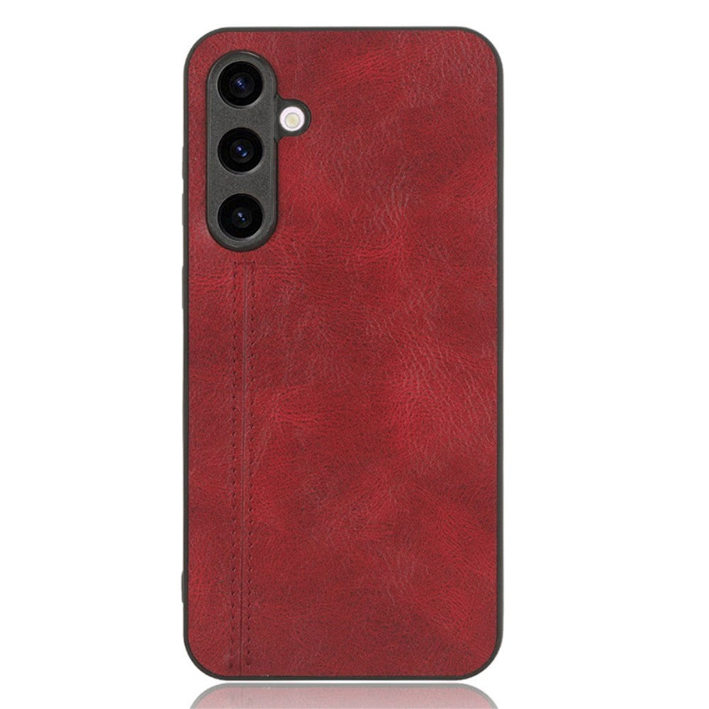 Samsung Galaxy S23 FE Læderbelagt Plastik Cover - Rød