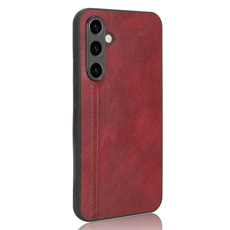 Samsung Galaxy S23 FE Læderbelagt Plastik Cover - Rød