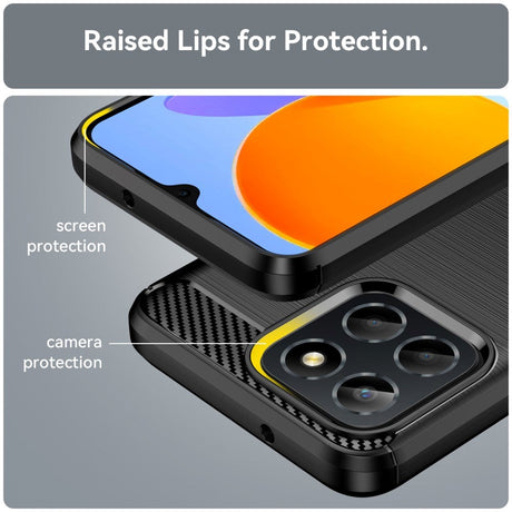 Honor 70 Lite Brushed Carbon Cover - Sort