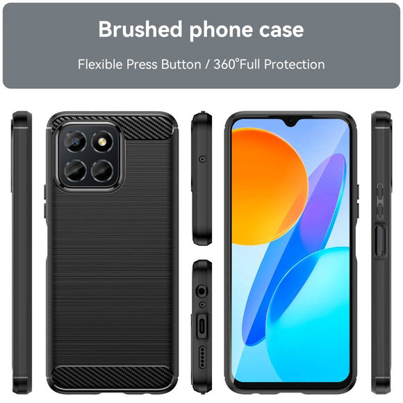 Honor 70 Lite Brushed Carbon Cover - Sort