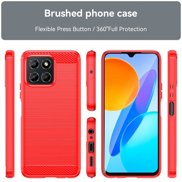 Honor 70 Lite Brushed Carbon Cover - Rød