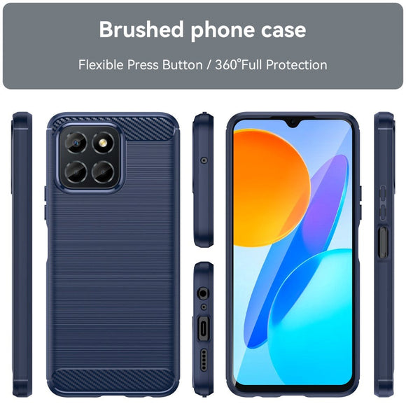 Honor 70 Lite Brushed Carbon Cover - Blå