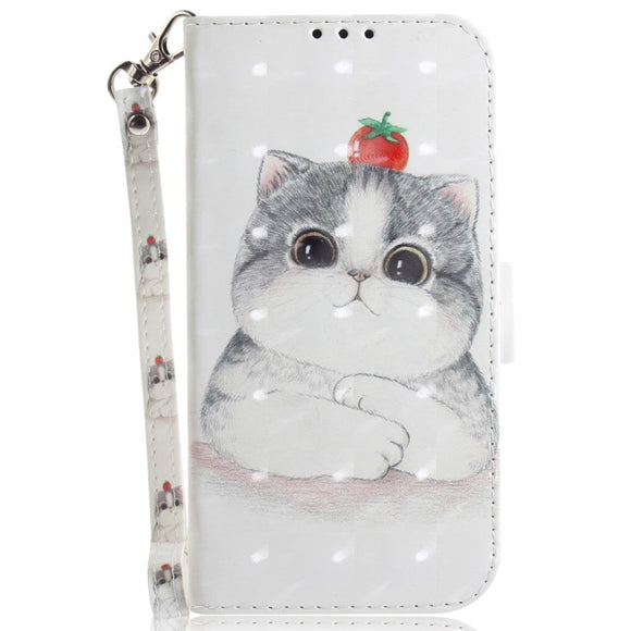 Samsung Galaxy A25 (5G) Læder Cover m. Print & Strop - Sød Kat
