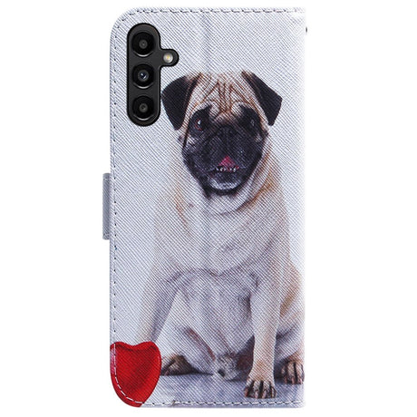 Samsung Galaxy A25 (5G) Læder Cover m. Pung & Print - Hund med Hjerte