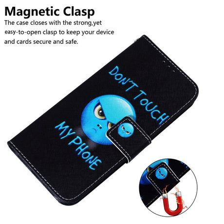 Samsung Galaxy A25 (5G) Læder Cover m. Pung & Print - "Don't Touch My Phone"