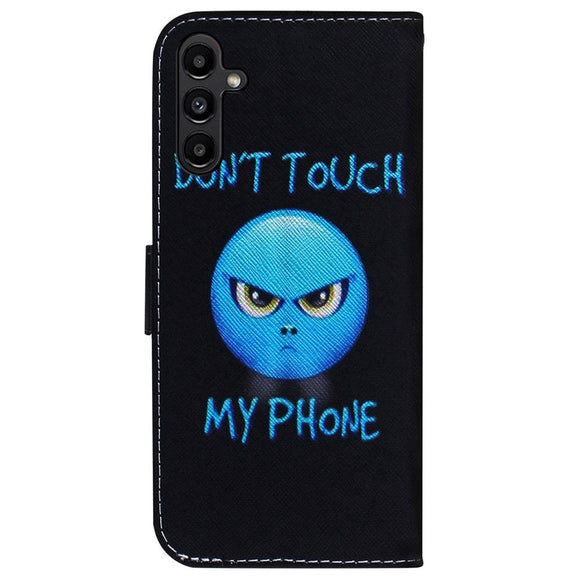 Samsung Galaxy A25 (5G) Læder Cover m. Pung & Print - "Don't Touch My Phone"