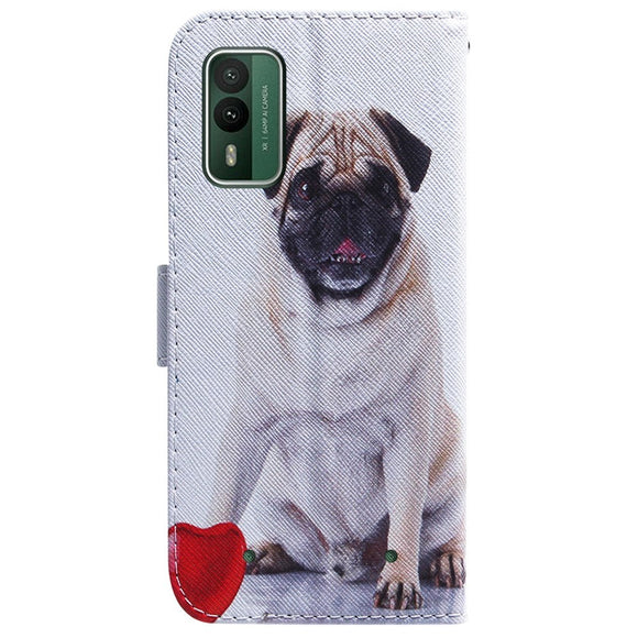 Nokia XR21 Læder Cover m. Pung & Print - Hund