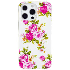 iPhone 15 Pro Selvlysende Fleksibelt Plastik Cover m. Print - Roser