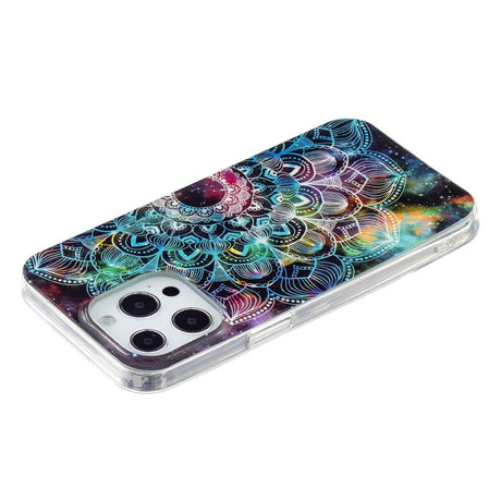 iPhone 15 Pro Selvlysende Fleksibelt Plastik Cover m. Print - Mandala