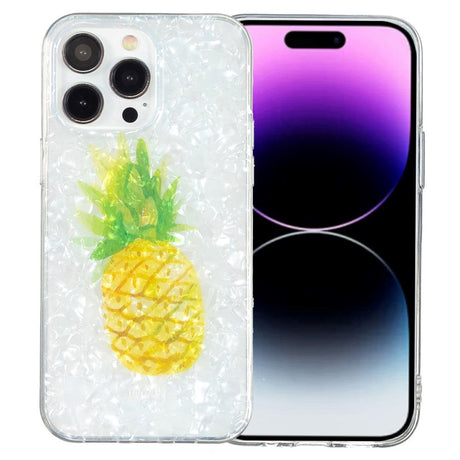 iPhone 15 Pro Fleksibel Plastik Cover - Ananas