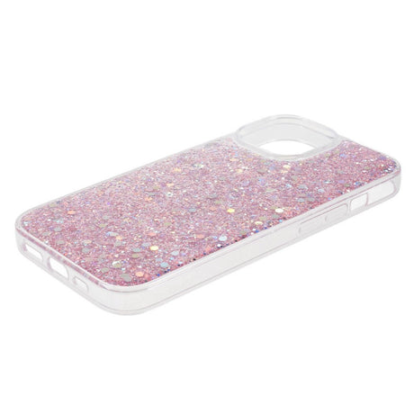 iPhone 15 Glitter Cover - Lyserød