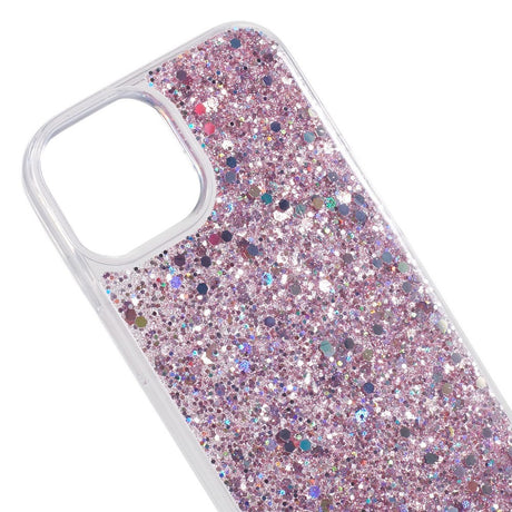 iPhone 15 Glitter Cover - Lyserød