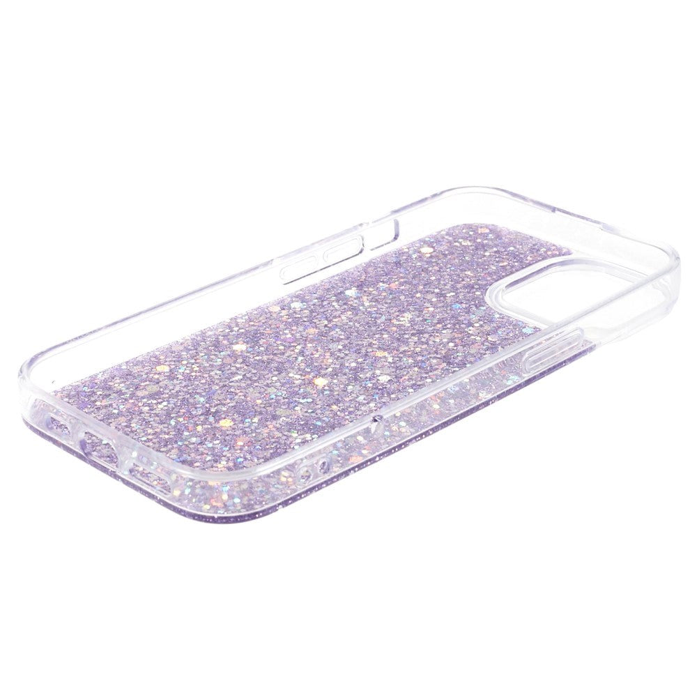 iPhone 15 Glitter Cover - Lilla